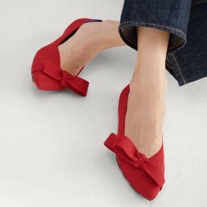New! Rothy’s The Bow Point II Red women’s 12